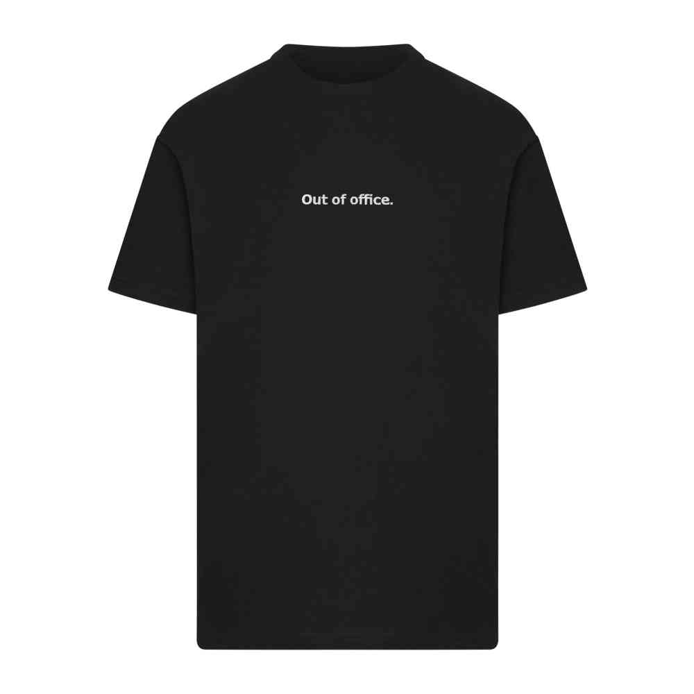 Mister Tee - Out Of Office EMB Heren Tshirt - Zwart